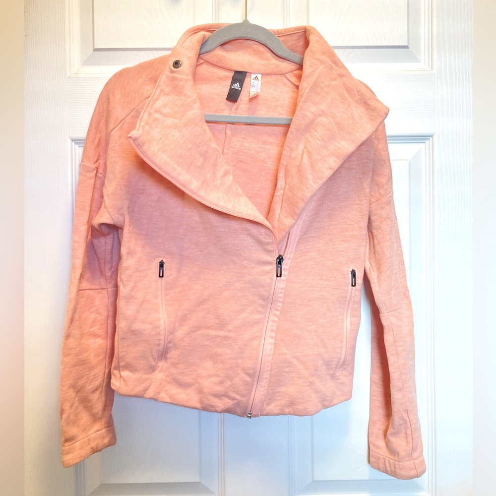 Adidas sweatshirt: women’s cropped peach size small